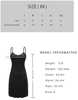 LifeBest Women's Full Slips Cami Long Spaghetti Strap Under Dress Nude