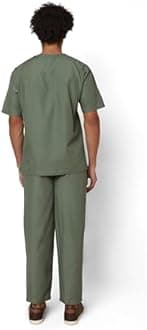 KNYA Active Men's 5-Pocket New Gen Scrubsuit V Neck Flexibile & Comfortable Top & Bottom Easily Accessible Pockets Uniform for Doctors