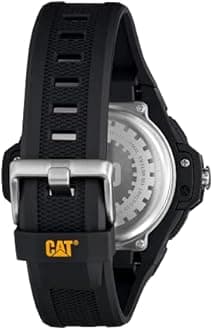 CAT Podium Chrono Men Watch, 45 mm case, Stainless Steel case, Stainless Steel or Rubber Strap Silver/Black