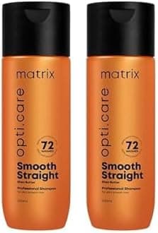 Matrix Mega Smooth Professional Shampoo with Shea Butter & Amino Acids, for Frizzy Hair | Max Smoothness for 4 Days | Used by 1 Lakh Hairstylists*| For All Hair Types | Paraben Free