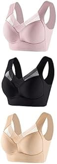 Womens Push Up Support Plus Size Ladies Non Wired Bra T Shirt Bra Comfort Seamless Workout