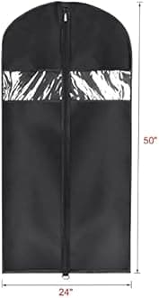 Univivi Lightweight Garment Bag Suit Bag for Storage and Travel (24"X50"-5pcs - Oxford)