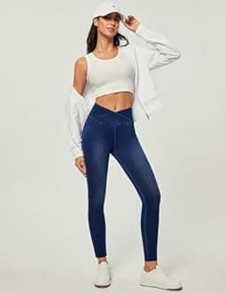 IUGA Stretchy High Waisted Jeans for Women Jeggings Tummy Control Skinny Pull on Jeans with Pockets Trendy