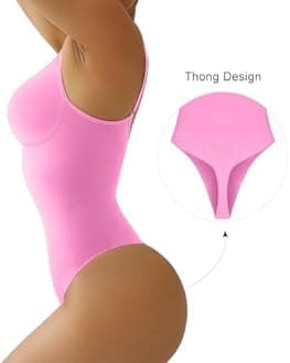 SHAPERX Women's Seamless Shapewear Bodysuit Tummy Control Body Shaper Waist Snatching Body Suit