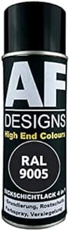 Alex Flittner Designs Rust Protection Paint 4-in-1 RAL 9005 Jet Black Metal Protective Paint Spray Rust Protection Paint Spray Can