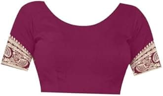 Kanjivaram Pure Silk Banarasi Saree for Women Design 2023 Design Wear Pattu Cotton Saree with Blouse for Wedding Saree (PARI 164 Wine), Wine, One Size, Wine, One size