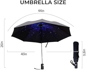 Compact Travel Umbrella,Windproof Waterproof Stick Umbrella Anti-UV Protection Golf Umbrellas