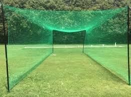 AMZ Sports Nets 2mm 30 Ply Cricket Batting Practice Net Cage Regular Training Netting for Outdoor Backyard Ground Sports (2mm Thickness) (15FtX50Ft, Green)