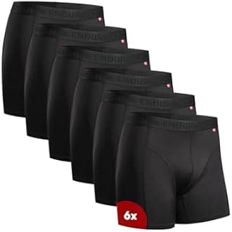 DANISH ENDURANCE Men's Sports Boxers, Underwear, For Exercise, Front Closure, Sweat Absorbent, Quick Drying, Stretchable, 3/6 Pairs