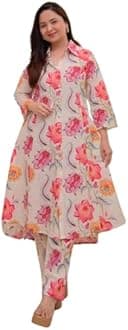 Leriya Fashion Co-ord Set For Women Stylish | Kurti Set For Woman | Short Kurti For Woman Latest | Anarkali Suit For Women's | Festive Ethnic Indian Traditional Outfit for Functions & Puja