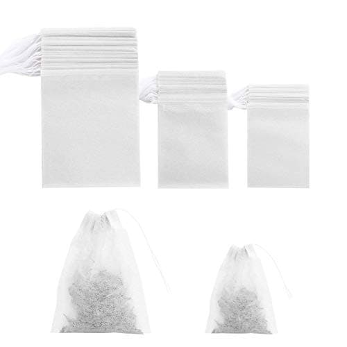 1000 Pack Disposable Drawstring Tea Filter Bags Safe & Natural Unbleached Paper Tea Infuser Drawstring Empty Bag for Loose Leaf Tea