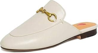 Women's Mules Low Heel Flats Leather Slip On Backless Sandals for Girls Lady Work Slides