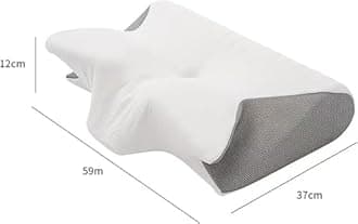 Memory Foam 2 in 1 Ergonomic Pillow,Soft Comfortable Sleep Pillow,Memory Foam Neck Pillow for Improve Sleep Quality (White)