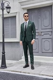 Wangyue 2 Piece Suit Men Slim Fit Suits for Mens One Button Men Suit Slim Fit Wedding Groomsmen Prom Homecoming Suits