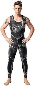 Nataly Osmann Camo Spearfishing Wetsuits Men 3mm Neoprene 2-Pieces Hooded Super Stretch Diving Suit