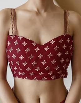 SIRIL Women's Georgette Bandhani Printed Saree With Unstitched Blouse Piece