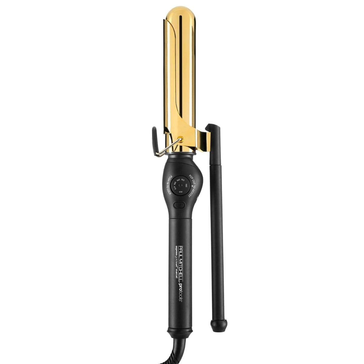 Express Gold Curl Marcel Titanium Curling Iron, Fast-Heating to Create a Variety of Curls