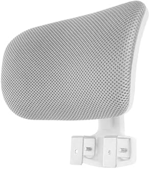 Ipetboom Office Computer Chair Headrest Attachment Adjustable Neck Support Cushion Silver Gray White Frame Ergonomic Head Pillow for Work Desk Chairs
