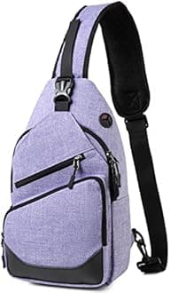 Sling Bag for Women,Vaschy One Strap Over the Shoulder Cross Body Backpack Chest Bag for Hiking/Travel/Outdoor, Purple