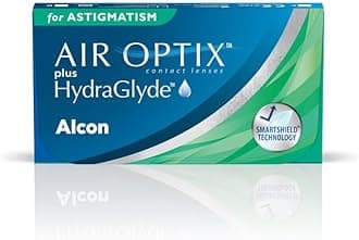 Air Optix Plus Hydraglyde for Astigmatism (Toric) Monthly Reusable Contact Lenses - Pack of 3 (BC 8.7mm, -4.25 Diopters, Cyl -0.75, Axis 20) From Alcon