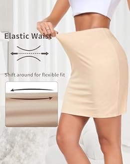 Vlazom Women's Half Slips Soft Cling Resistant Underskirt Short Waist Slips Petticoat for Skirts Underdress UK 6-20