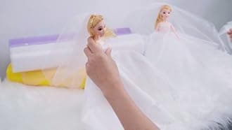 ICOSHOW Crystal Organza Fabric Tulle - 16" by 50 Yards Sheer Fabric for Wedding Party Decoration Bridal Shower Tutu Roll Netting Spool Ribbon Wrapping (Gold)