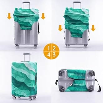 Travelkin Luggage Covers for Suitcase TSA Approved,Suitcase Cover Protector Fit 18-32 Inch Luggage