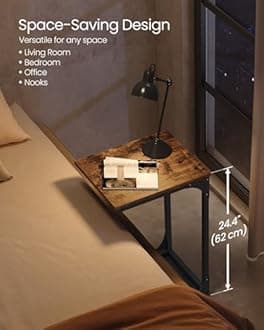 VASAGLE C Shape Table Industic End Table ULET350B01