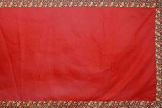 Manish Women's Chanderi Plain Lace Work Saree With Unstitched Blouse