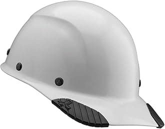 DAX Cap Style Safety Hard Hat, New & Improved 6 Pt. Adjustable Ratchet Suspension, Personal Protective Equipment/PPE for Construction, Home Improvement, Diy Projects (White) (HDFC-17WG)