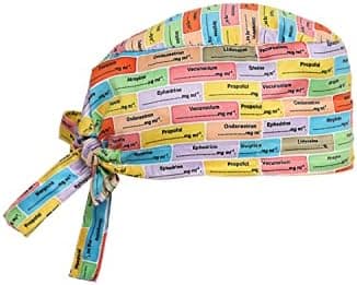 Associated Uniforms Printed Satin Scrub Cap Unisex with Sweat Band