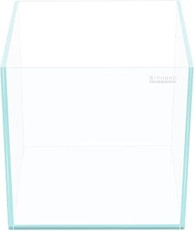 24 Gallon Cube Rimless Aquarium, Ultra Clear Low Iron Large Fish Tank for Betta, L17.7×W17.7×H17.7 Glass Thickness 6mm with EVA Foam Leveling Mat