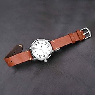 BISONSTRAP Men's Watch Bands, Hand-Stitched Leather Watch Straps, Quick Release, 18mm 19mm 20mm 21mm 22mm