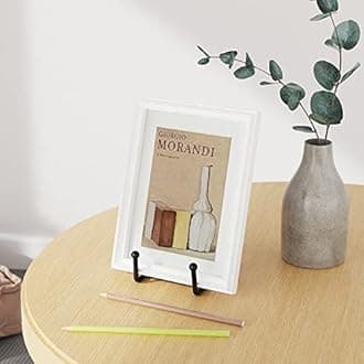 HONGYUTAI 3 Pack 4.5 Inch Plate Stands for Display Picture Stand - 4.5 Inch Vinyl Table Top Display, Metal Frame Holders Decorative Plate for Book , Picture, Photo and Platter, Tabletop Art, Black