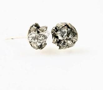 Pyrite and Quartz Earrings/Sterling Silver/Modern Boho/Small Stud Earrings/Pyrite and quartz chip earrings