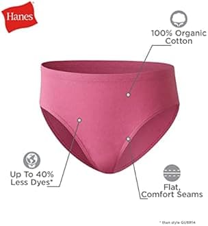 Hanes Girls' Ultimate 8-Pack Organic Cotton Brief