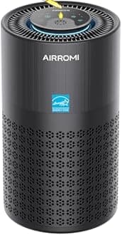 AIRROMI Air Purifier for Bedroom with True H13 HEPA 3-in-1 Filters, Pet Air Purifiers for Home Cat Pee Smell, Covers Up to 983 Ft², Quiet 360° intake Air Cleaner for Allergies Dust Smoke Odor Dander
