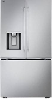 LG 24 cu. ft. Counter Depth MAX Zero Clearance 3-Door French Door Refrigerator with Craft Ice in PrintProof Stainless Steel LF24Z6530S