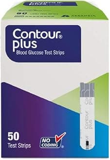 Contour Plus Blood Sugar Test Strips (50 Pack) | Easy to Use & Accurate