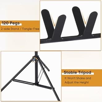 Braiding Hair Rack Standing Hair Extension Holder Hanger, 144 Pegs 2-side Rack for Braiding Separator Display Stand