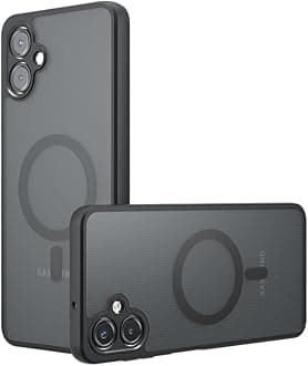 Compatible with Samsung Galaxy A06 Case Cover,Compatible with MagSafe,Compatible with Samsung Galaxy A06 Built-in Magnetic Anti-Shock Cell Phone Case Black