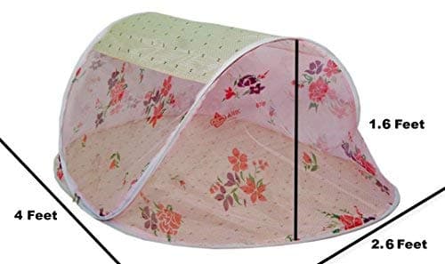 Healthy Sleeping Foldable Polyester Baby Mosquito Net (Light Pink)