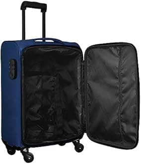 OPTIMA Cabin Suitcase (20 inch) - Anti Theft Trolley Bag, Medium Size Teal Suitcase with Number Locks (Blue)