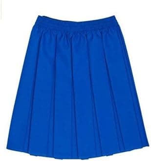 FASHION MY LOVE UK School Uniform Girls Summer Formal Dress Bottom Full Elastic Box Pleat Skirt Only Uniform