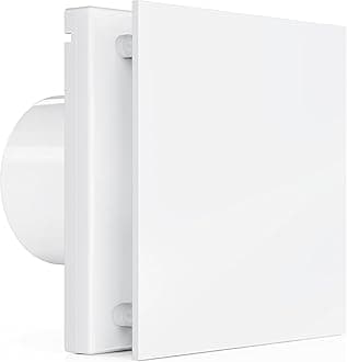 HG Power Bathroom Extractor Fan 100mm, Silent Ventilation Fan IP44 Powerful Exhaust fan Wall Window Ceiling for Bathroom Shower Toilet Attic Kitchen