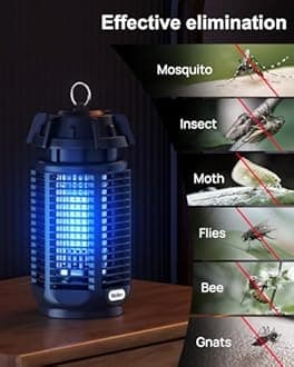 Bug Zapper, Meilen 20W/4000v Electric Mosquito Zapper Portable Mosquito Killer Lamp Waterproof Fly Trap Insect Killer for Indoor and Outdoor Home Backyard Camp Site Garden (Blue 20W)