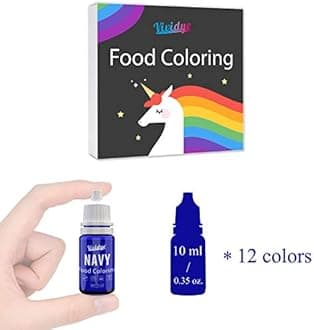 Vividye Food Coloring Set - 12 Vivid Colors Food Coloring Set for Baking, Cake Decorating, Cookie, Fondant and Macaron - Liquid Tasteless Food Color Dye for Handmade Crafts Making - .35 fl. oz. Each