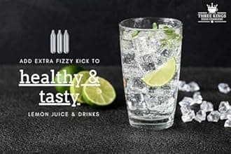 Three Kings CO2 Cartridge Chargers - Non-Threaded Natural Gas Bulb Chargers - Soda Syphon Cartridges - Pack of 100