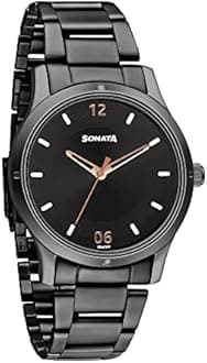Sonata Black Dial Analog Watch for Women-NR8183NM02