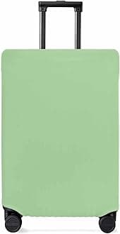 Avocado Green Solid Color Travel Luggage Cover, Abstract Simple Anti-scratch Travel Suitcase Protector Covers, Washable Elastic Baggage Covers Fit 26-28 Inch Carry on Luggage